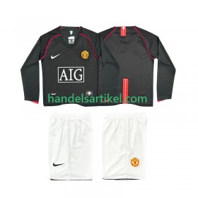 Manchester United 2007 2008 Retro Kinder Auswärts Trikotsatz Langarm